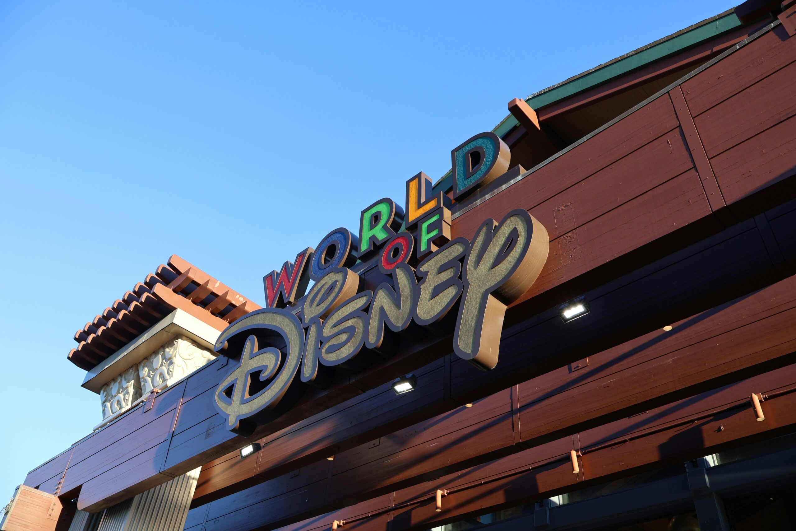 The World of Disney store sign at Disney Springs