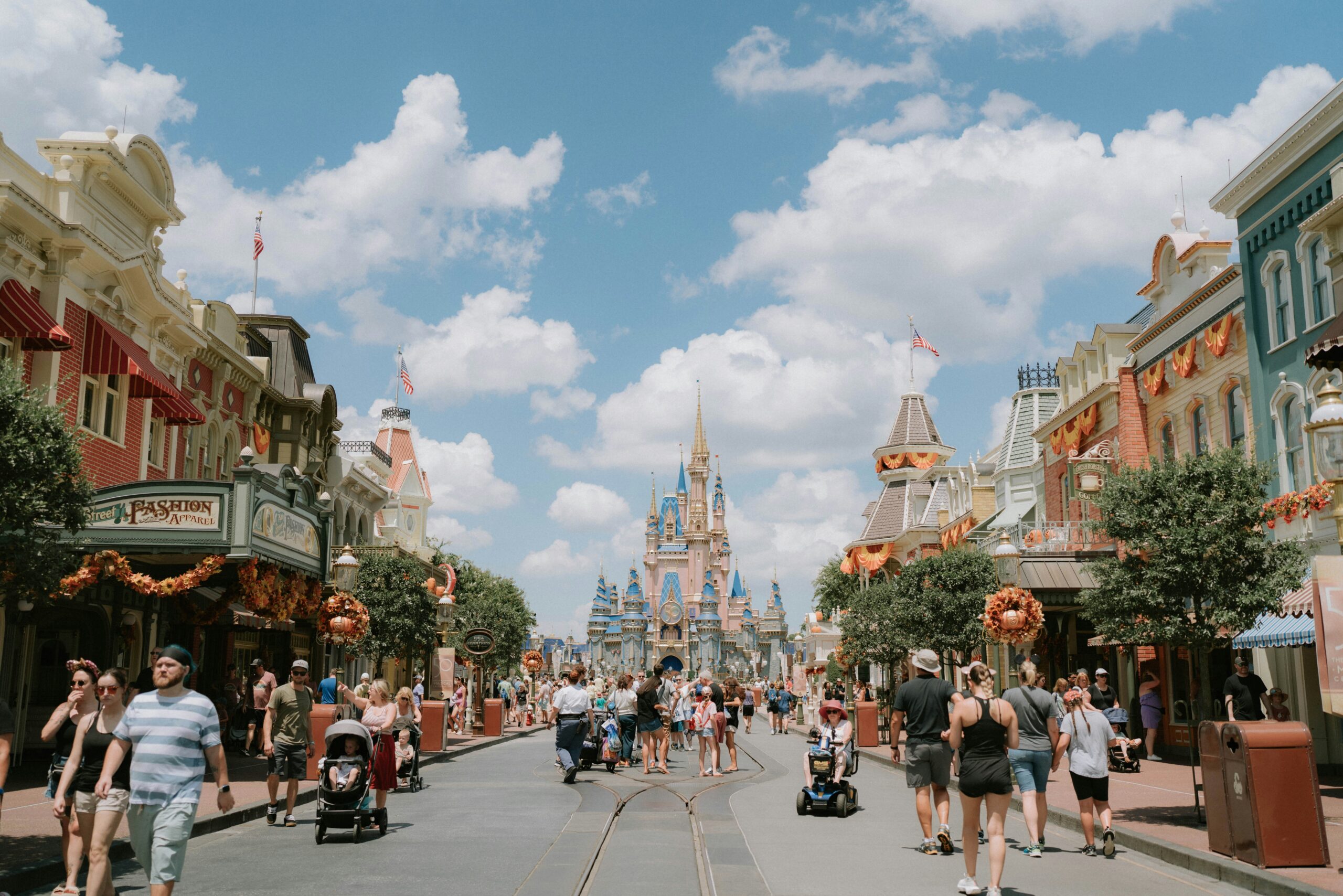Main Street U.S.A. looking towards Cinderella Castle, Magic Kingdom