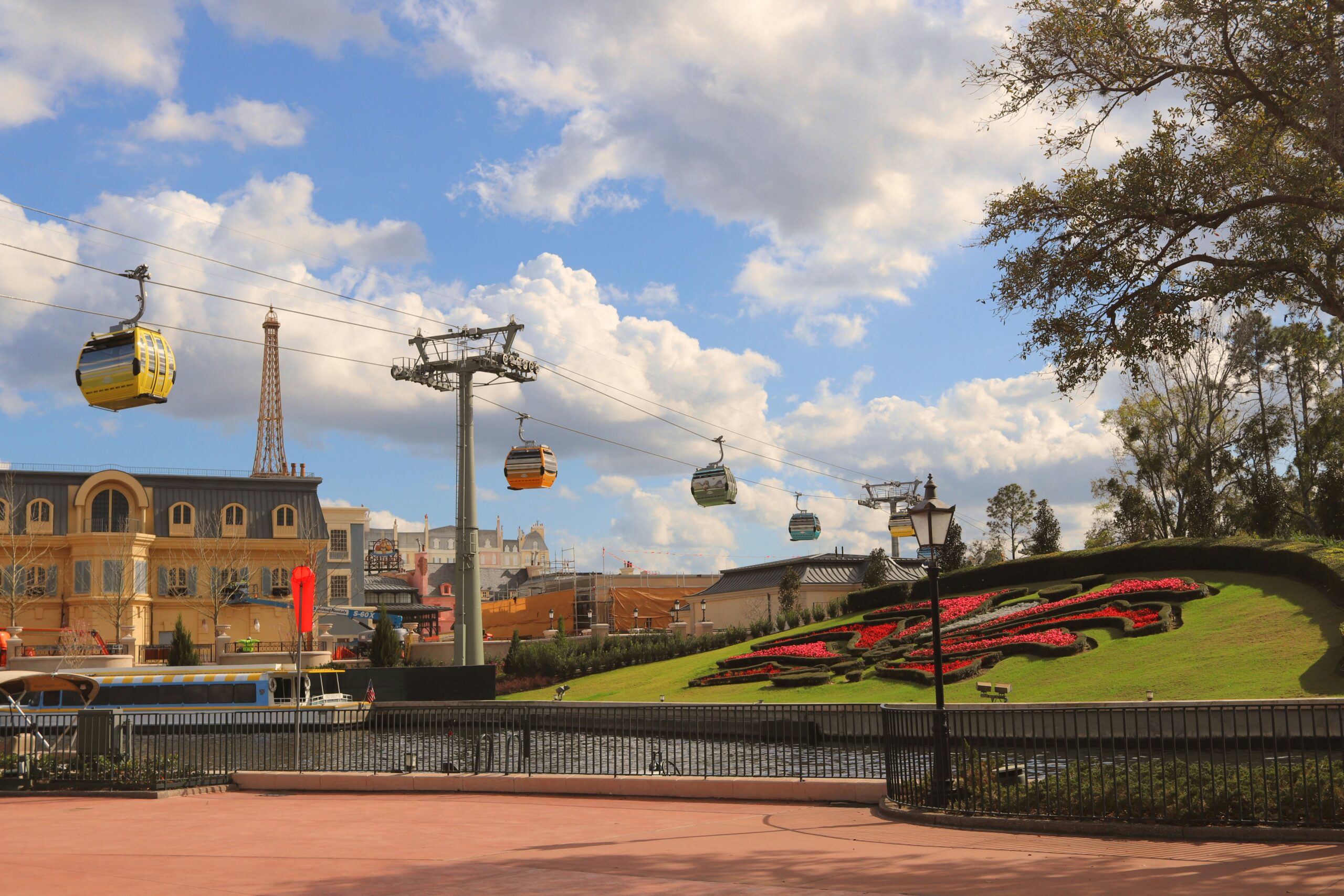 A theme park train on its track