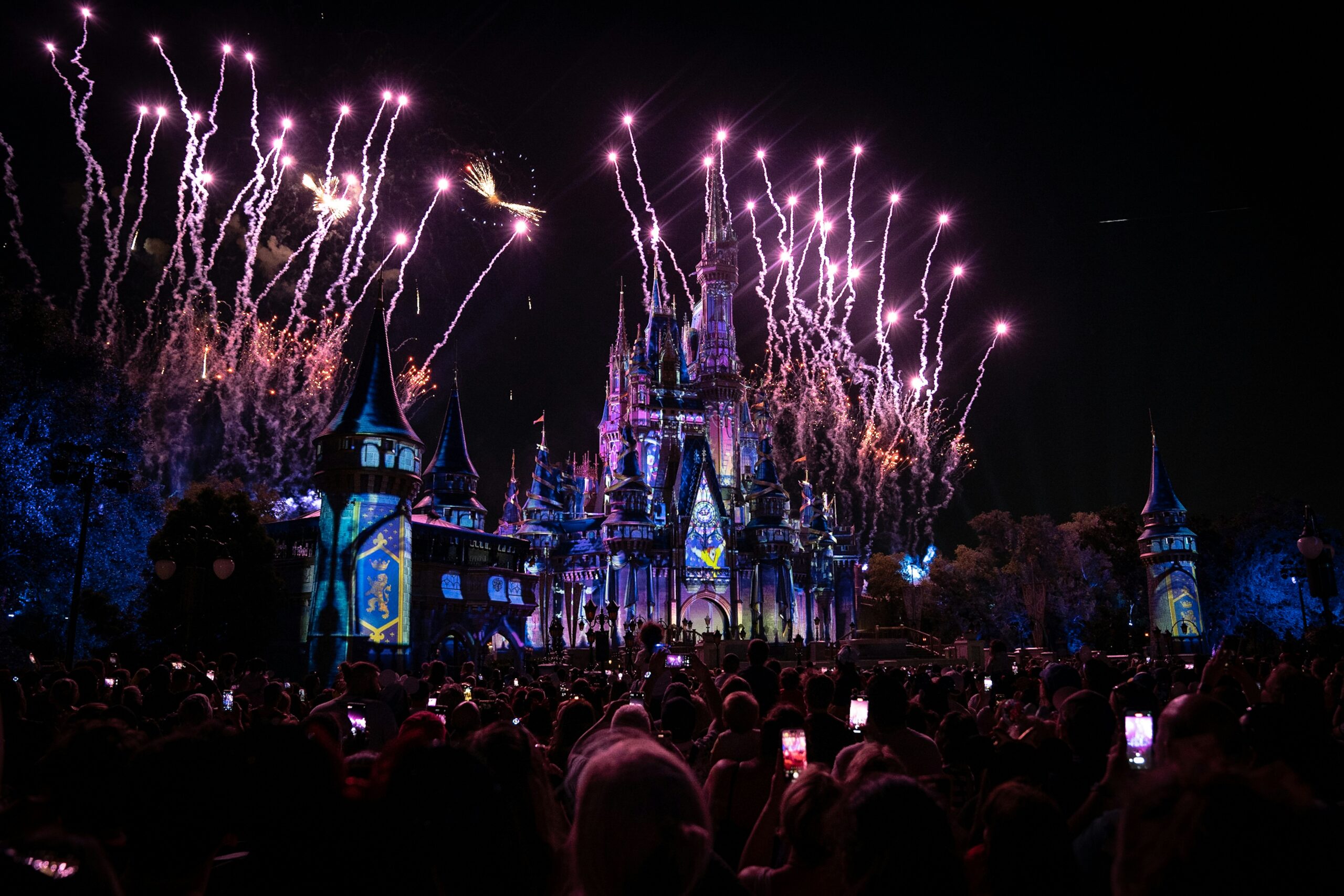 Fireworks and projections over Cinderella Castle, Magic Kingdom
