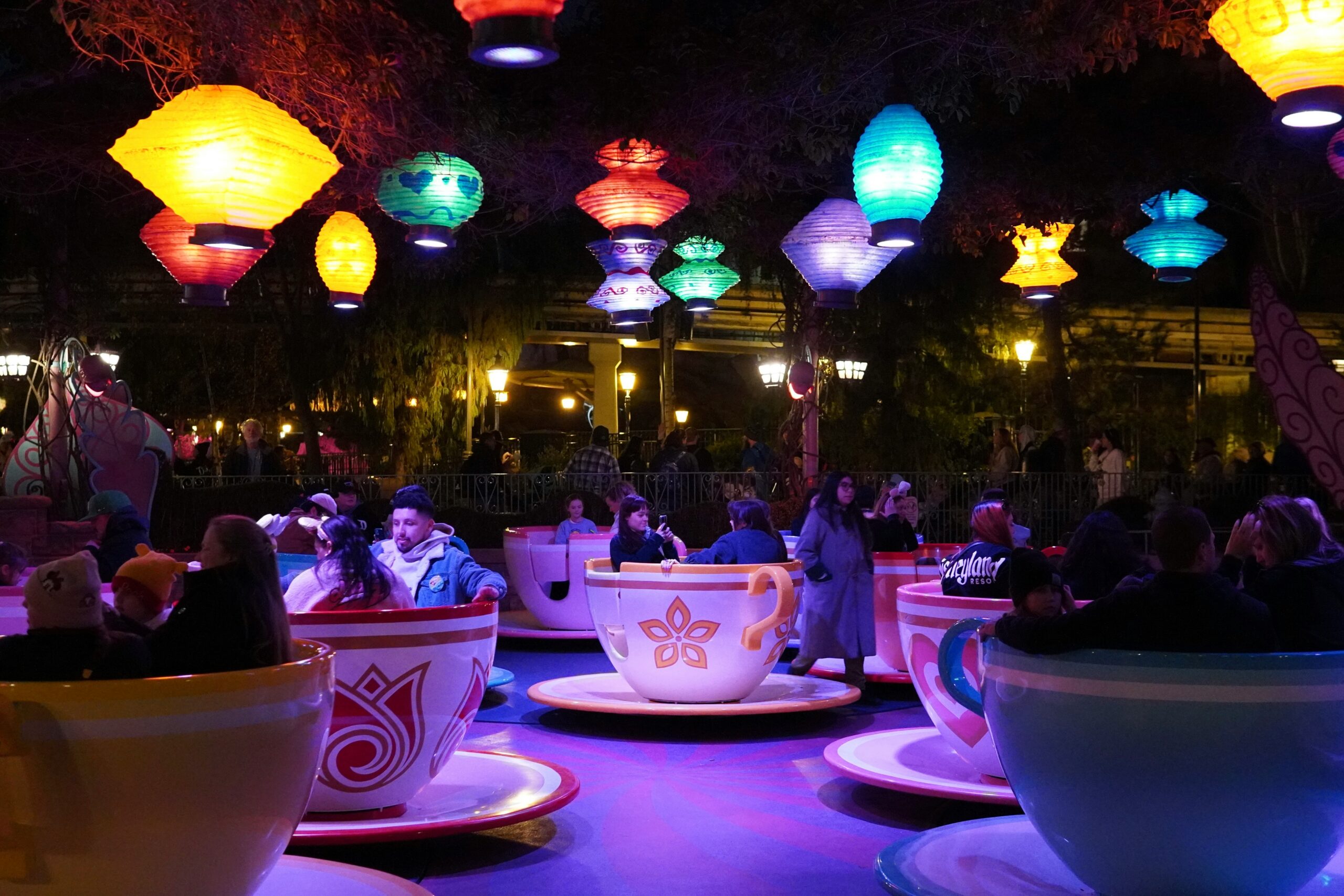 Guests at a bar in the evening