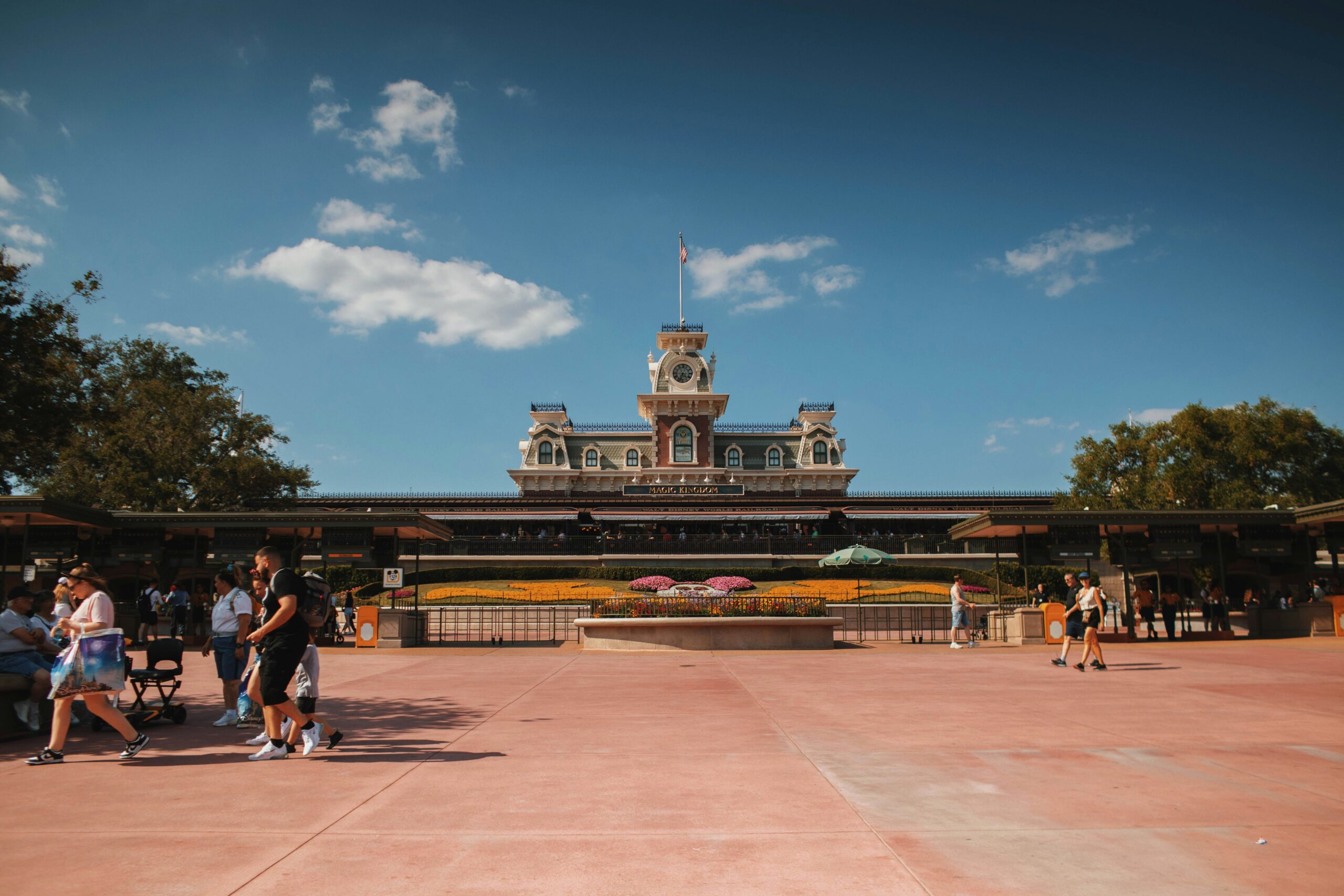 Magic Kingdom at dusk as the crowds thin