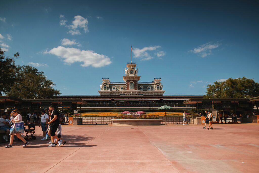 Magic Kingdom at dusk as the crowds thin
